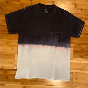 Tie Dye Split Navy and Gray T-Shirt